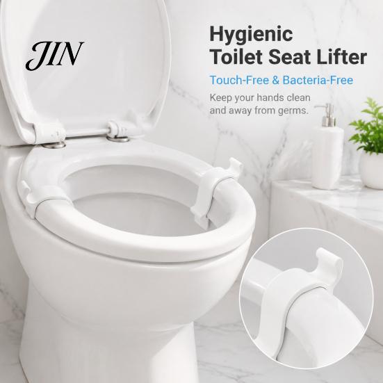 Easy Install Toilet Holder Seat Stabilizer, Clip-On No Drilling Required Clamps, Stable Fixation Clip-on Stabilizer Installation Lid Lifter, for Home