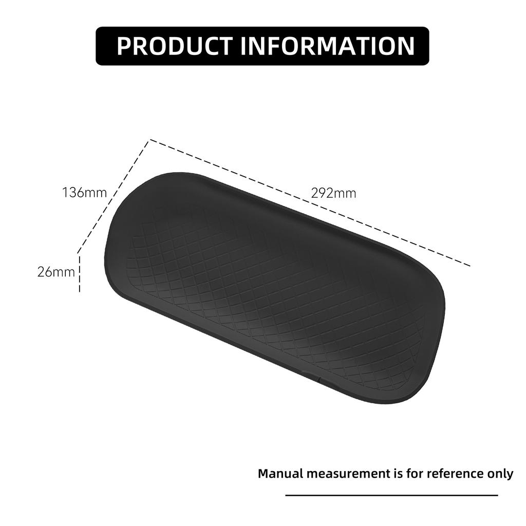 for Toyota Sienta 170 Series 2016-2025 Silicone Copilot Storage Box Tray  Organizer Tidying Car Interior Accessories Black