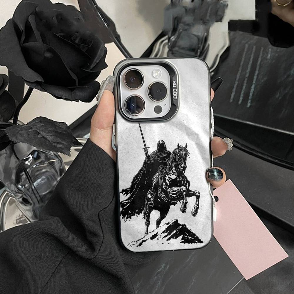 

Anti-war U-Four Horsemen Apocalypse Phone Case For IPhone 16 17 15 14 12 13 Pro Max Black Color Shockproof Cover iPhone14Plus