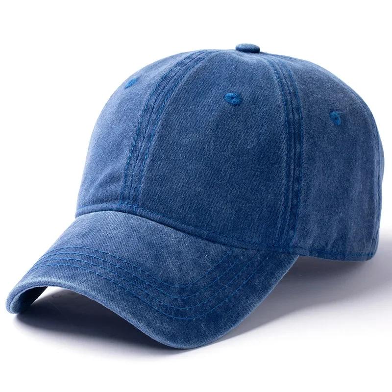 Washed Baseball Caps Xxl Big Size 63cm Snapback  Solid Color Dad Hat Outdoor Casual Sport Cap Male Big Size Hats Your Logo