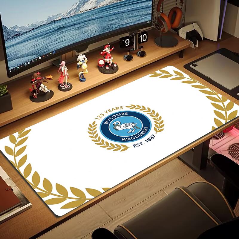 Wycombe Wanderers Fc Mouse Pad Large Gaming Table Cushion Nonslip Laptop Tablet Big Mousepad Xxl Mat Mini Pc Playmat With Lock Edge