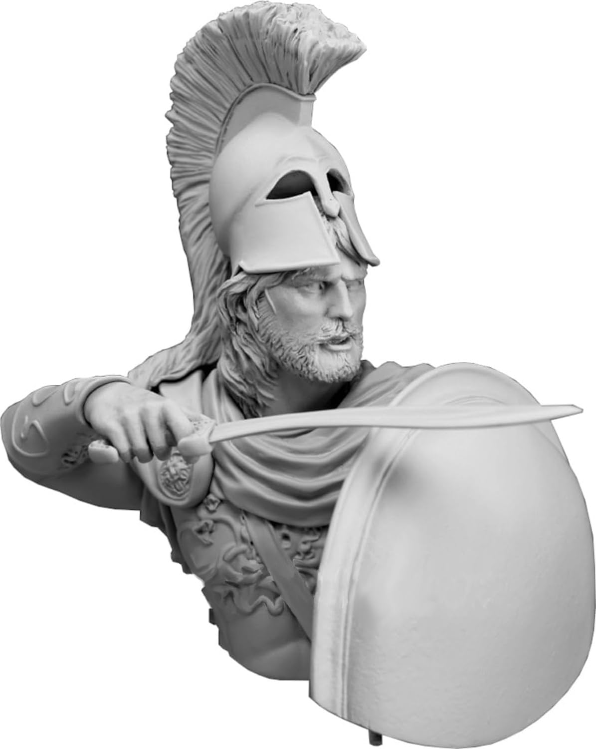 

Young Miniatures Scale Resin Bust of a 5th Century BC Greek Protector of the YH1875 1/10 Hoplite, Hellenes,
