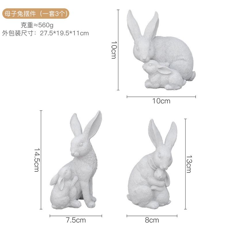 American-style resin Easter bunny realistic animal sculpture decoration, suitable for garden and lawn landscaping.