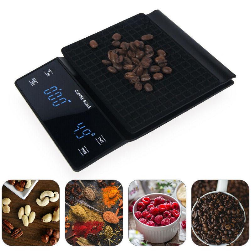 0.1g Digital Coffee Scale With Timer Electronic Scales Food Balance Measuring Weight Kitchen Coffee