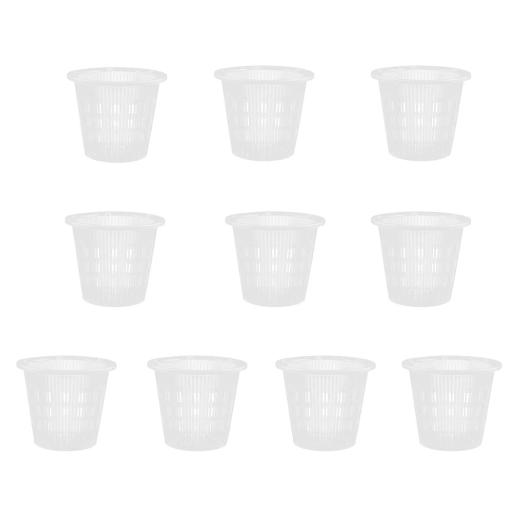 OUNONA Orchid Flower Seedling with Pack of Phalaenopsis Orchid Flower Plant Hydroponic Succulent 14X12cm Pot, Pot, Pot, Transparent, Holes, 10, Pot,