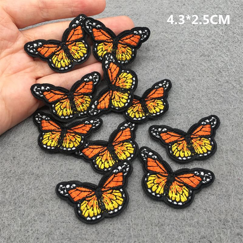 10Pcs Butterfly Patches Applique For Clothing Embroidery Patches On Clothes Diy Ironing Sewing Children Kids Stickers