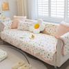 Cotton Quilted Sofa Cushion Cushion Non-Slip Fabric Thickened Pastoral Four Seasons Universal Pure Cotton Leather Sofa Towel Cover