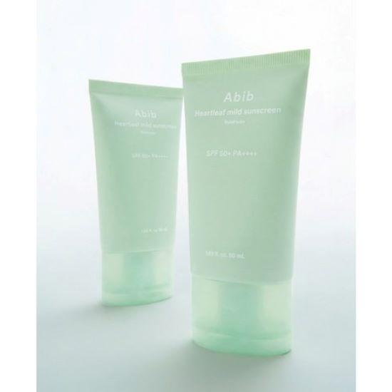 Abib Heartleaf Mild Sun Cream Relief Tube SPF50+ PA++++ Daily Sunscreen 50ml