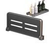 RV Folding Shelf For Shower Rack Organizer Campers Fold-Down Wall Shelf Aluminum Wall Storage Rack RV/Campers Interior Accessory