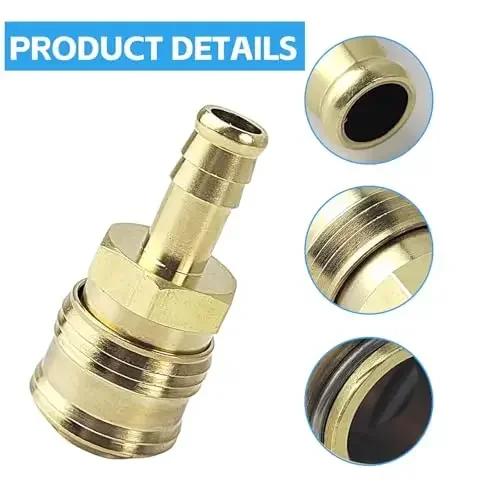 1 set kompressorslangkoppling 10 mm självlåsande slangklämma 47 mm x 10 mm för luftslangslinjer och pneumatiska verktygsdelar