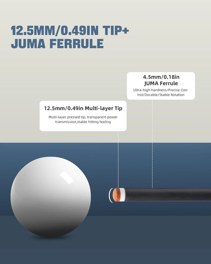 KONLLEN Carbon Fiber Pool Cue Low Deflection Pool Professional Adult Billiard Cue Set with Billiard Accessories Stick, Cue,