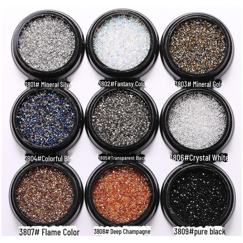 Nail Art Micro-Diamond Jewelry: Super Flash Pointy Crystal Sand Miniestones