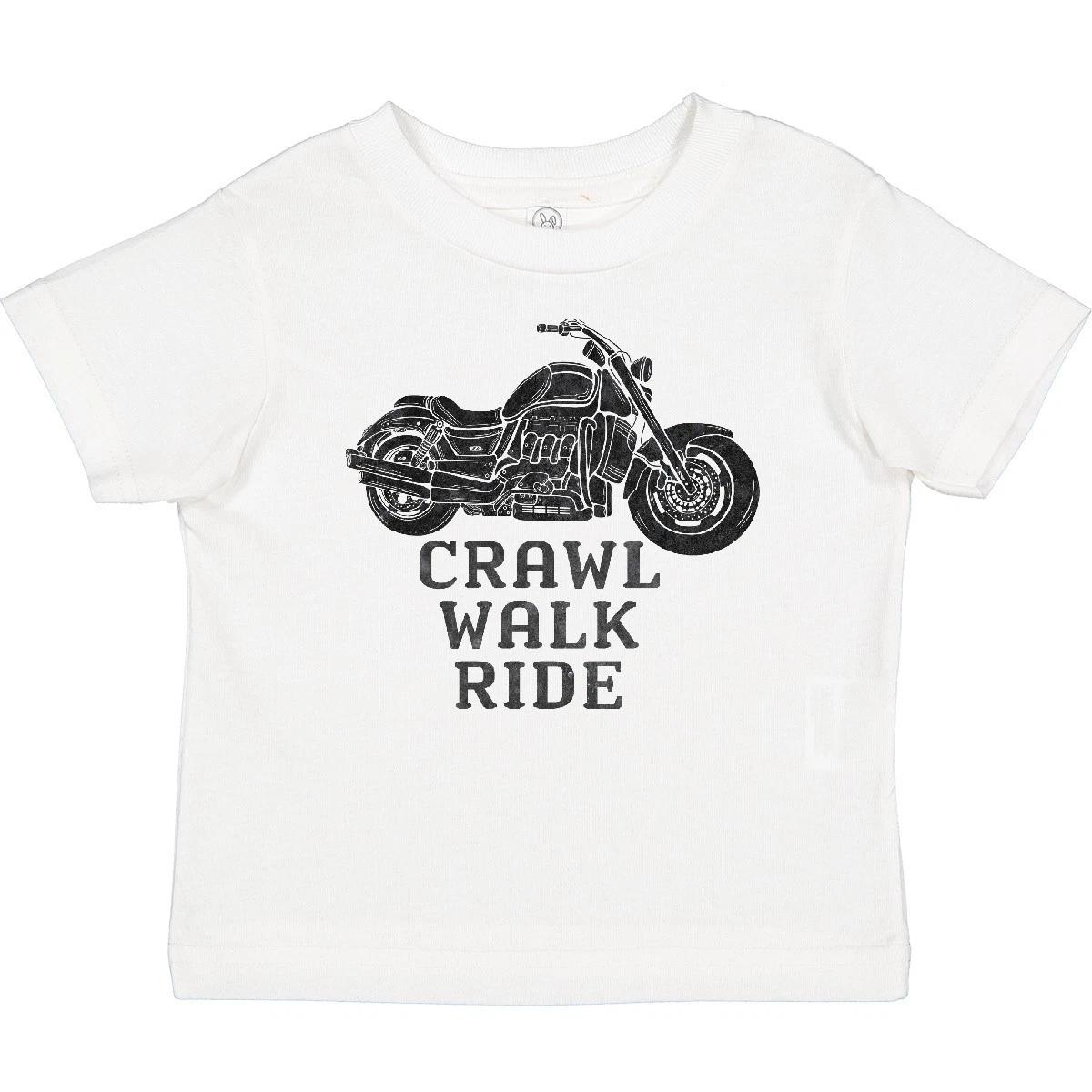 Inktastic Crawl Walk Ride Motorcycle Baby T-Shirt Motorcycles Rider Motorcyclist 120
