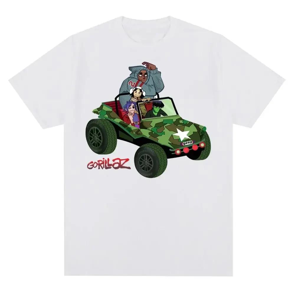 Music Band Gorillazs Punk Rock Print T Shirt 90s Casual Fashion Short Sleeve Plus Size T Shirt Unisex Graphic T Shirts