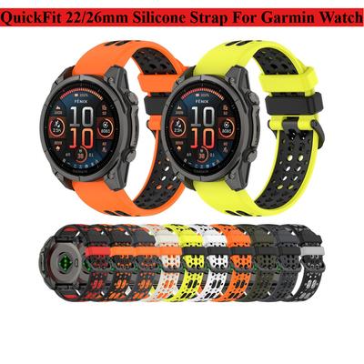 22mm 26mm Marine-Silikon QuickFit Sportarmband für Garmin Fenix E 8 8x 7 7X/6 6X PRO/5 5x Puls/Epix Pro/Enduro 3/Tactix 8 7 Band
