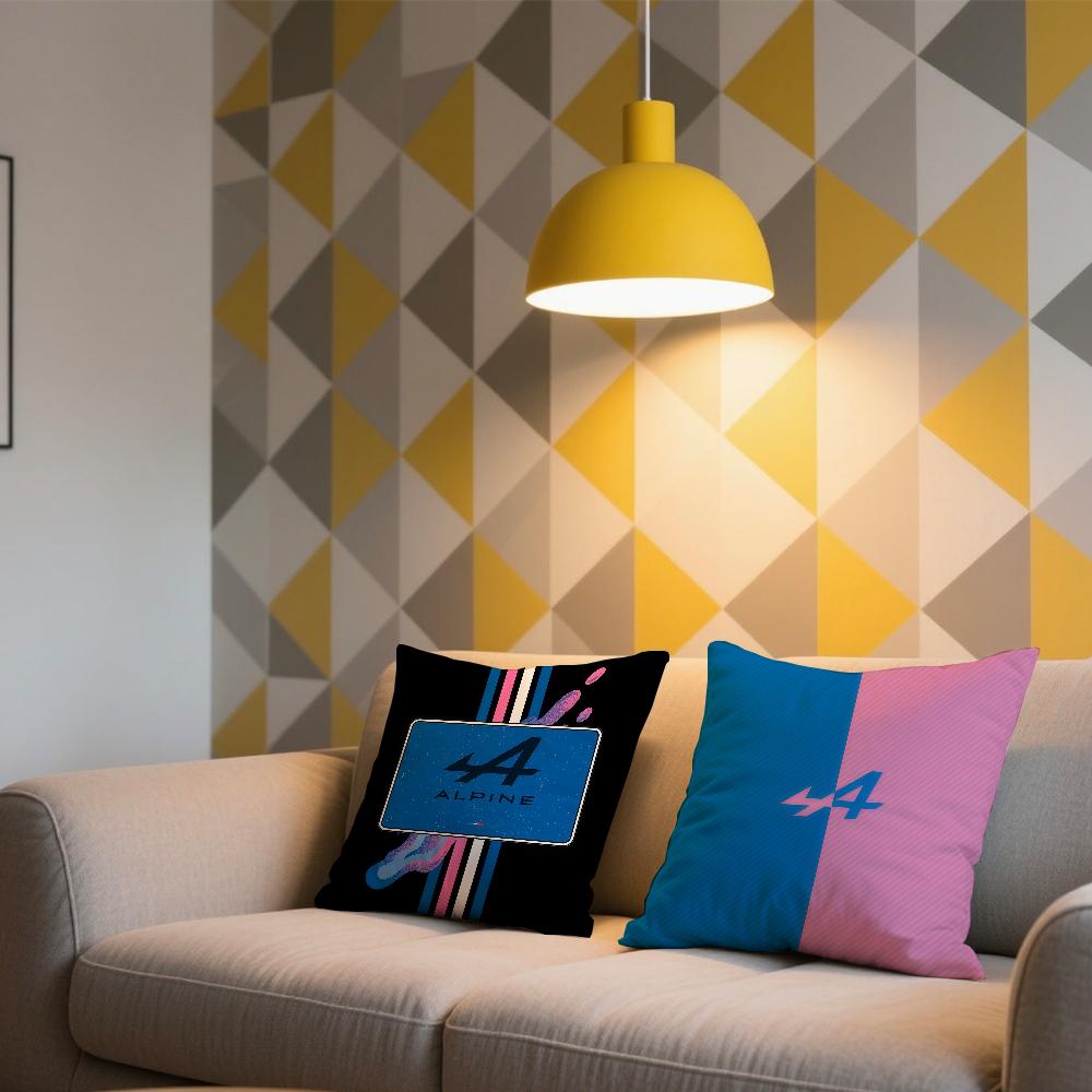 Housse de coussin Logo Cool Équipe A-Alpines Confortable et douce pour la literie respectueuse de la peau coussin d'oreiller de loisirs pour canapé voiture bureau