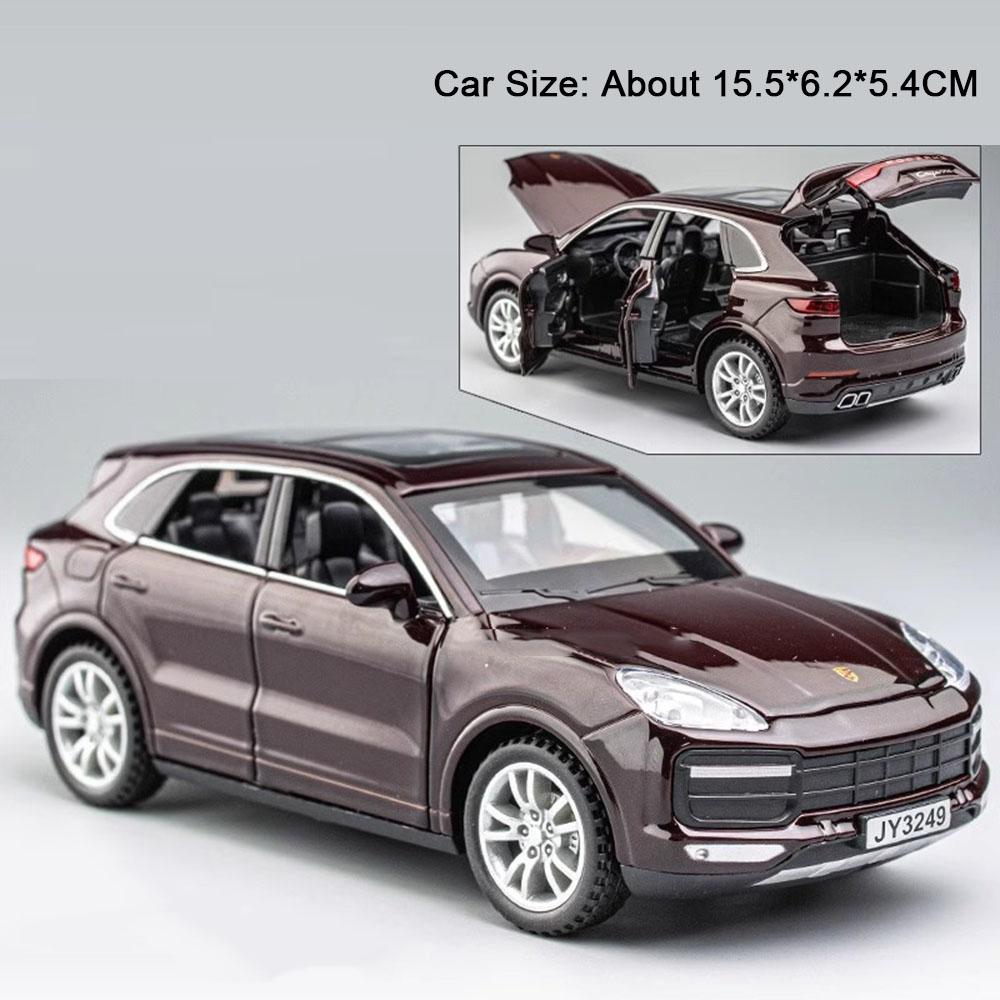 1:32 Cayenne Turbo Taycan Luxus-Automodell Spielzeug Druckgussmetall Sound Licht Rückzieher Miniatur-Supersportwagenmodelle Weihnachtsgeschenke