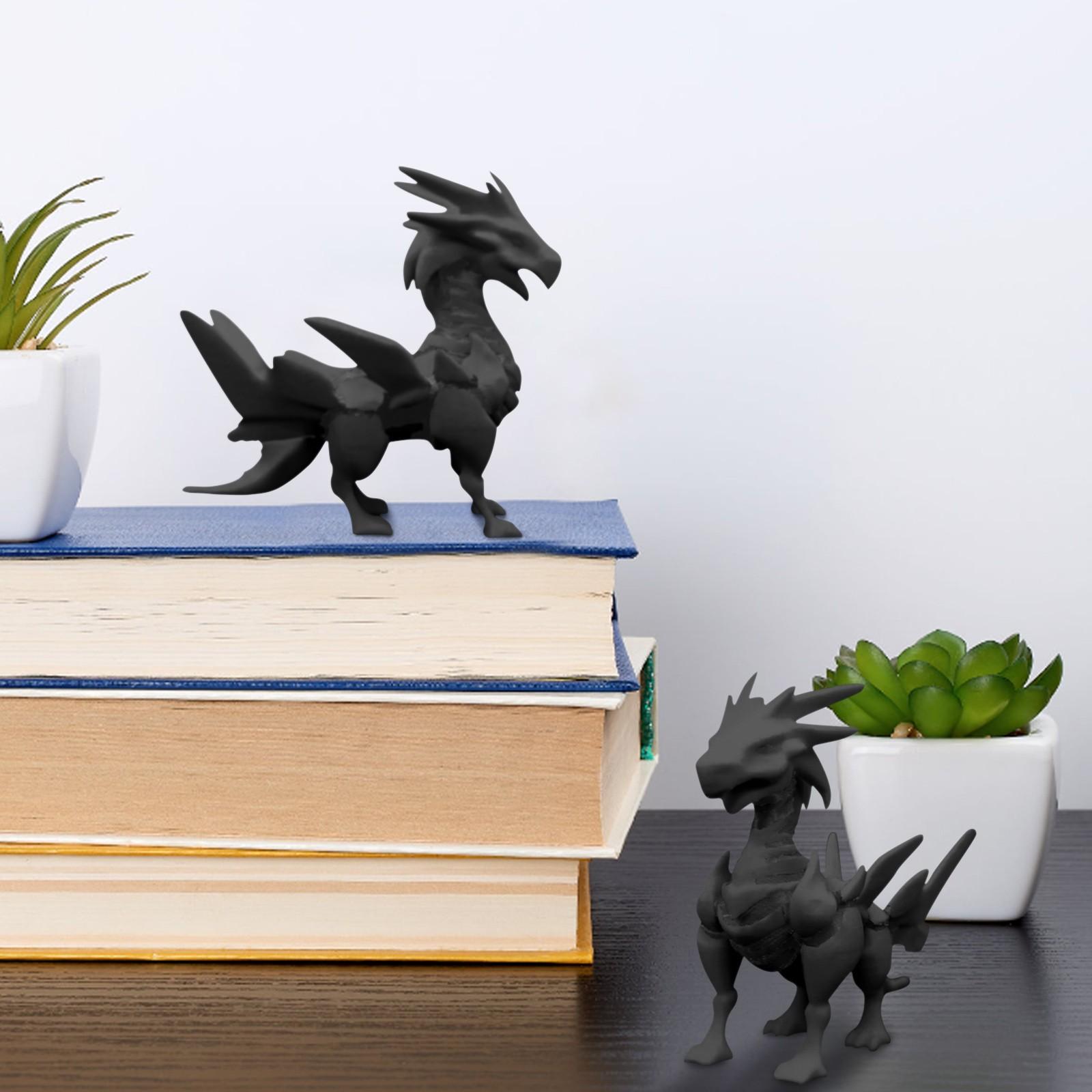 

Игрушка-модель Злого Дракона с подвижными суставами, напечатанная на 3D-принтере One Size чёрный