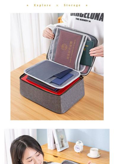 Multilayer Document Organizer Bag for Home: Household File, Birth Certificate Storage & Heavy Document Archive