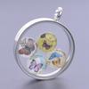 25/30mm Twist Locket Pendants For Jewelry Making Necklace Glass Floating Charm Lockets DIY Stainless Steel Pendant Accessories