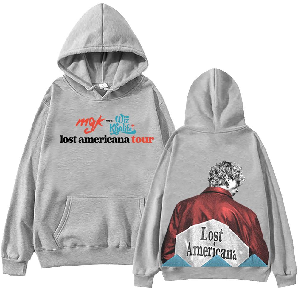 MGK Lost Americana Tour Machine Gun Kelly Худи Харадзюку Хип-Хоп Пуловер Топы Свитшот Подарок 2XL