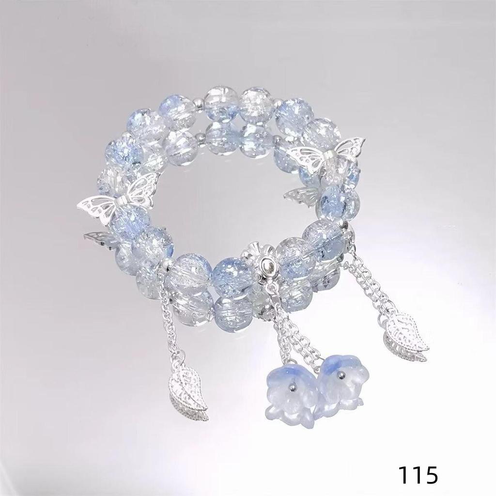 Mori Style Mermaid Crystal Bracelet - Sweet, Versatile Design for Women, Students, and Best Friends.