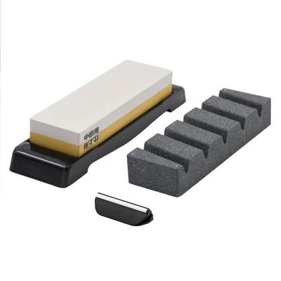 Conjunto de afiação completo sem pedra de amolar pedra de amolar de acabamento pedra de amolar e clipe de suporte para afiar facas [Mura Kajiya] dupla face (médio #1000,