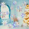 6 Pcs Christmas Snowflake Ornaments 3D Large Iridescent Paper Snowflakes Hanging Decoration for Winter Wonderland Christmas Party New Year Home Decor