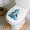 Schattige Dierlijke Toiletstickers Waterdicht Grappige Walvis/Schotse Hooglander/Krab Toiletdeksel Decals DIY Zelfklevende Badkamer Wandstickers