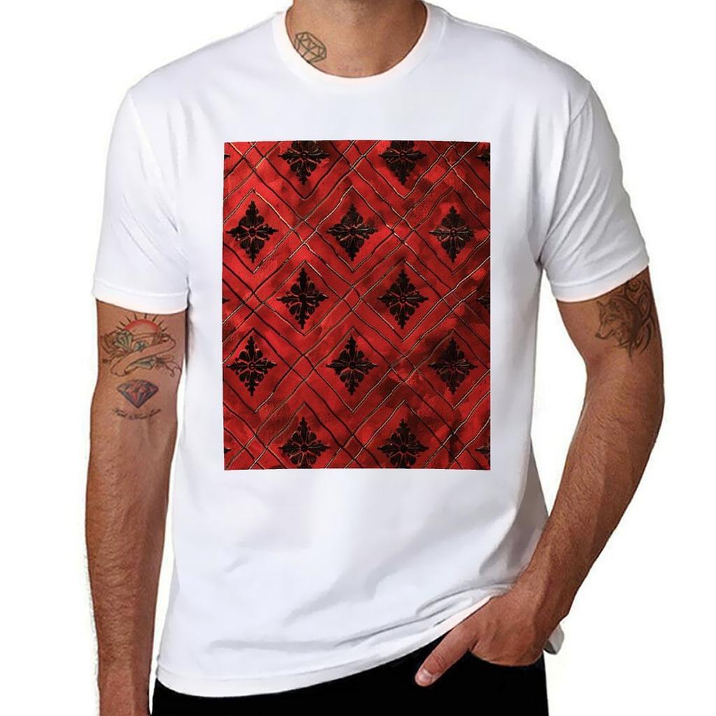 Red Queen Pattern TShirt Plus Size Lightweight Top