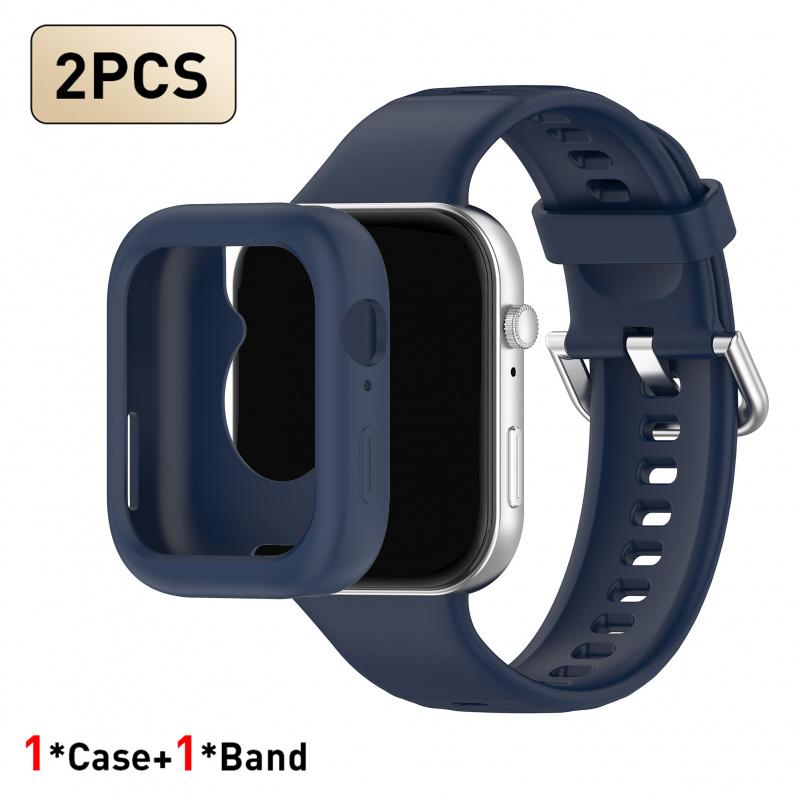2pcs Protective Case + Strap Set for Huawei Watch Fit3 Quick-Release Sport Band Soft Anti-Fall Breathable Cover Lightweight