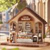 CRESYMME Dollhouse Miniature Kit, Wooden 3D Puzzle, DIY Handmade for Adults (Yuttari Bakery)