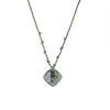 Elegant Blue Braided Rope Labradorite Necklace with Stainless Steel and Natural Stone Pendant