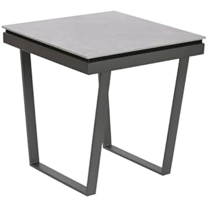 Table D'appoint - Home ESPRIT - Gris Métal - 51 X 51 X 53 Cm - Multicolore - Design Contemporain