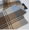 2024 Women's Winter Plaid Tassel Shawl - Korean-Style Thick Warm Imitation Cashmere Scarf for Students and Couples