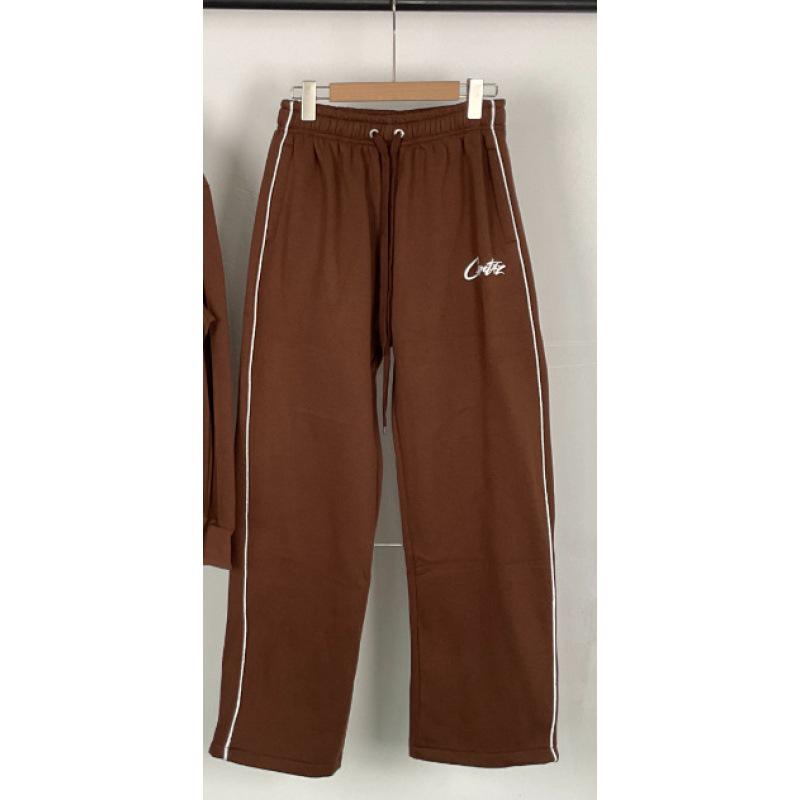 Conjunto de Chaqueta y Pantalones Retro de Calle Unisex con Estampado de Diablo, Cuello Alto y Cierre de Cremallera.