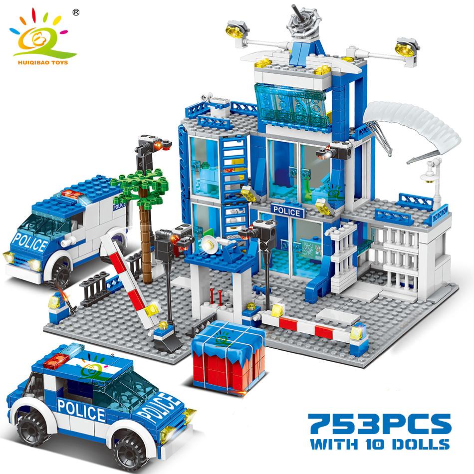 Ungiftiges Stadtpolizei Feuerwehrhaus Bausteine Set Kinder DIY Auto Feuerwehrauto Figuren Steine Pädagogisches Spielzeug Für Kinder Geschenk
