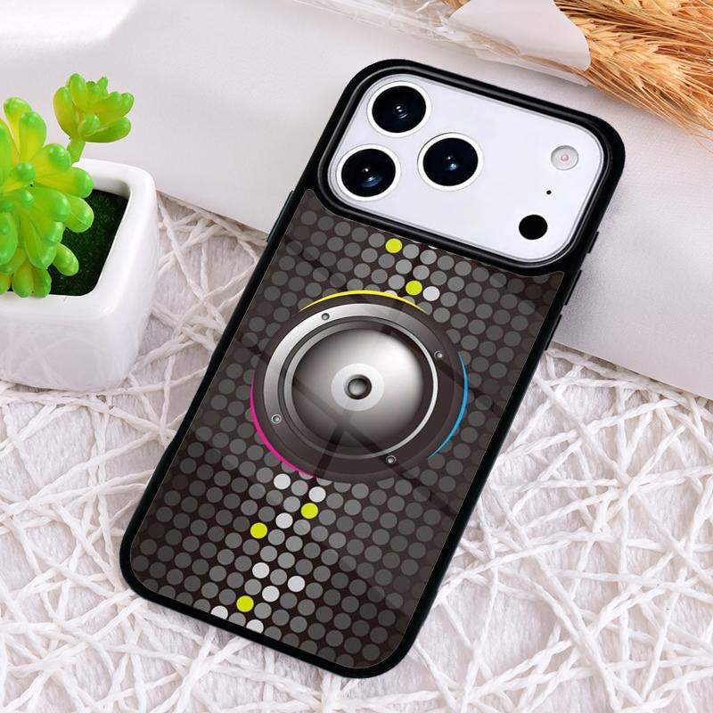 

Massive Music Speakers Shockproof Phone Case for iPhone 17 Air 16e 15 11 12 14 13 Pro Max Cover Coque iPhone 14 Pro