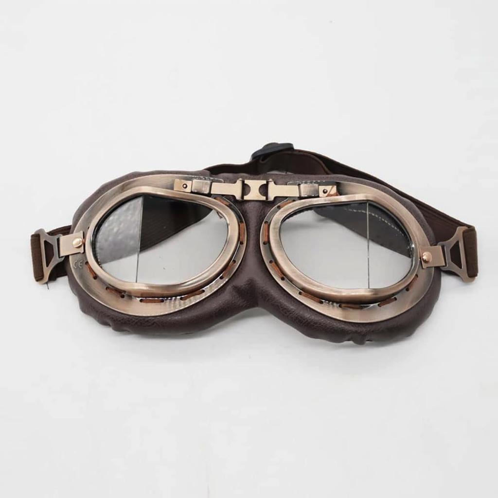 [ZCJSZP] New Retro Goggles Vintage Pilot Goggles Protective Gear Glasses Auto Bike Luther Cafe Scooter Eye Protect Supplies Upgrade