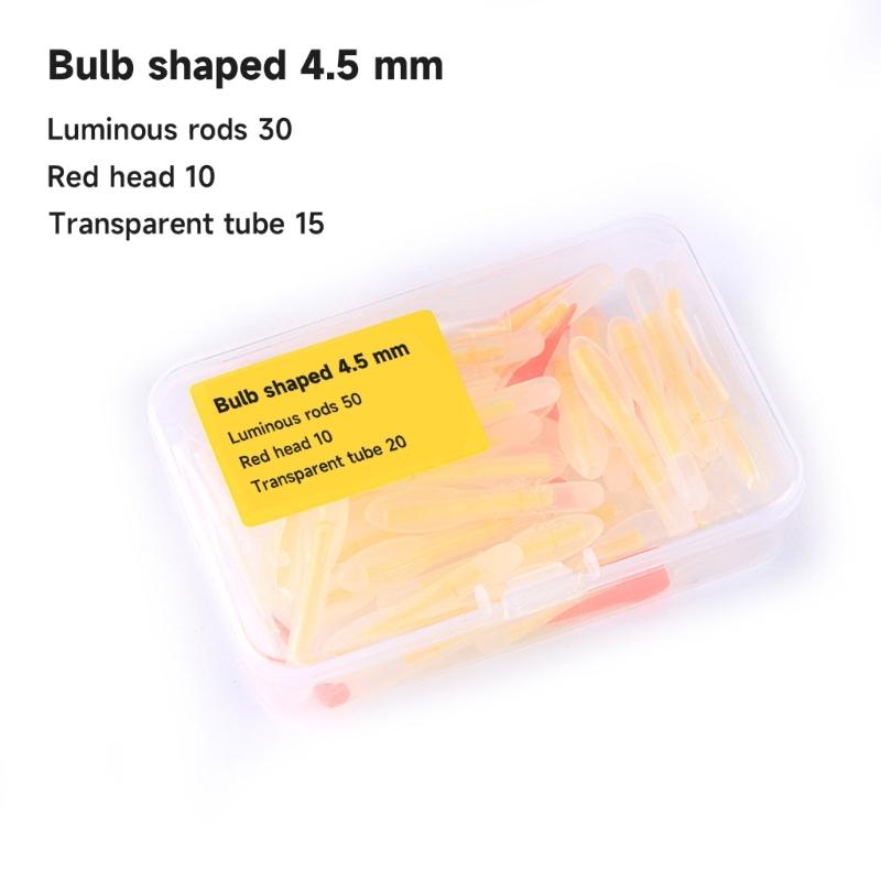 50Pcs Night Fishing Glow Stick Green Fluorescent Light Rod High Brightness Fishing Lightsticks Fits Most Float Types