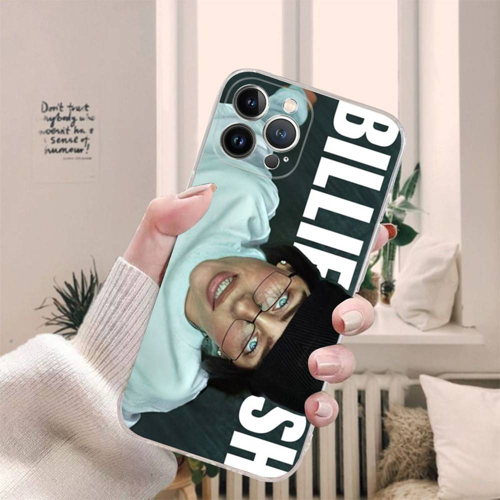 Hot Singer B-Billie EilishS For IPhone 17 16 15 14 13 12 Mini 11 Pro Max Transparent Case