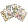 24pcs Junk Journaling Craft Paper Flower Crapbook Paper Pad 6x6inch Assorted Pattern Decoupage Cardstock Paper Single-Sided Vintage Scrapbooking DIY
