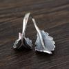 Vintage S925 Sterling Silver Double Leaf Adjustable Cross Ring for Women - Versatile and Timeless Design