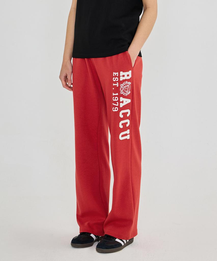 TAKEASY Women'S Applique Wide Pants (Brick Red)