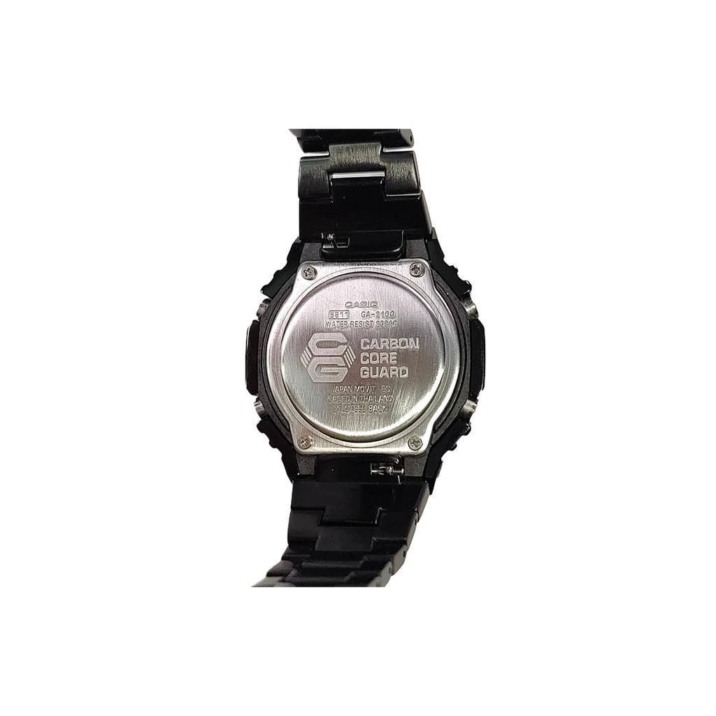 Casio Custom Collection Quartz Movement Stainless Steel Strap Watch Men's Watches Black Dial GA-2100-1A1(Watch3--)