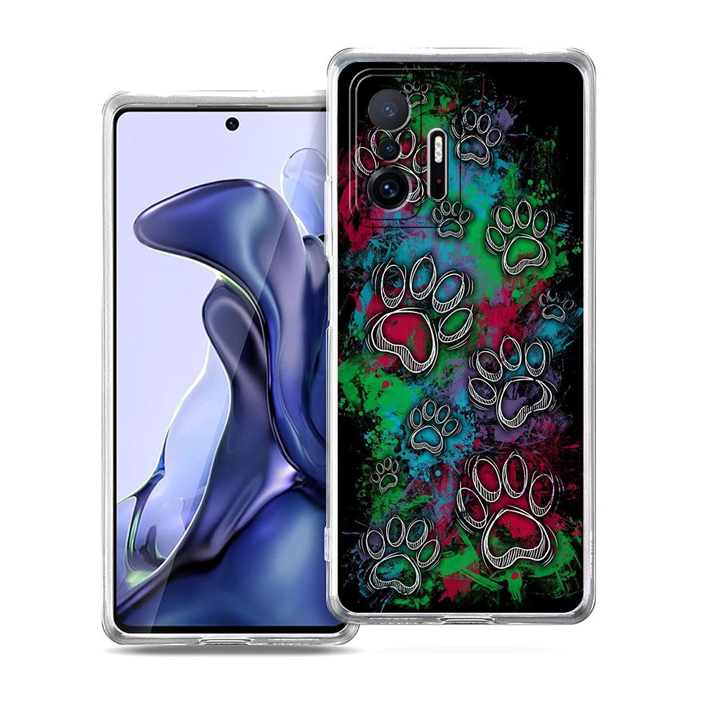 Dog Footprint Paw Cute Phone Case for Xiaomi Mi Poco F3 X3 X4 GT NFC M3 M4 11 Ultra 12 11X 11i Pro Lite 5G TPU Transparent Cover