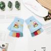 Kids' Winter Fingerless Flip-Top Writing Gloves – Warm Half-Finger Gloves for Boys & Girls