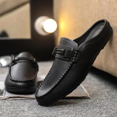 Leder Herren Halbschuhe Sommer Atmungsaktiv Herren Freizeitschuhe Slipper Bequeme Fahr-Loafer Mokassins