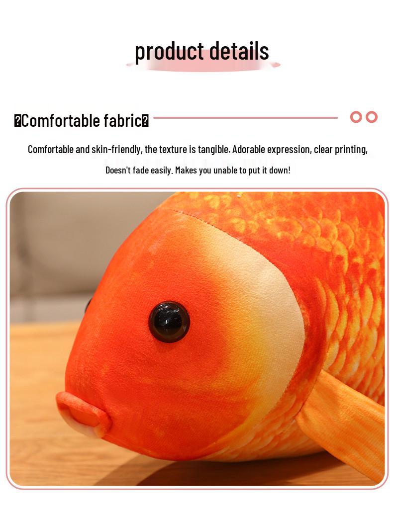 Plush Cartoon Goldfish Pillow - Soft Cushion & Soothing Doll for Girls