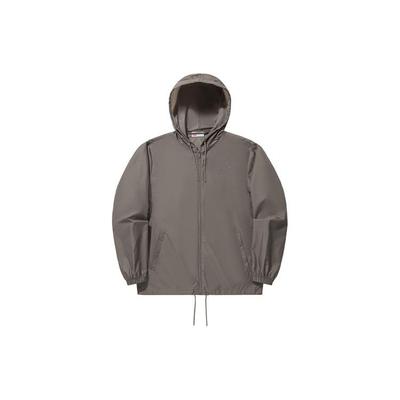 Li Ning Vital Series Embroidered Loose Hooded Sports Windbreaker Unisex Outerwear Mushroom-Brown AFDU259-2